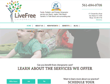 Tablet Screenshot of livefreechiropractic.com